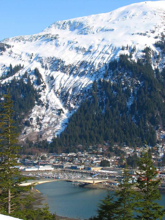 Mt. Juneau Towering Above the Northwest End of Town.